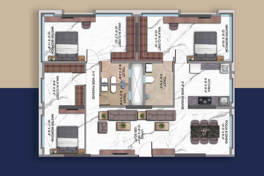 Pranami-bliss-Floor-Plan-jodi-2+2-BHK